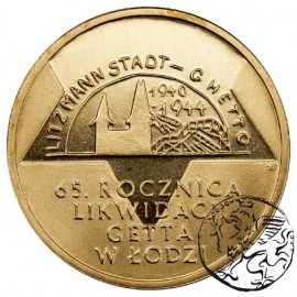 III RP, 2 złote, 2009, Likwidacja Getta w Łodzi