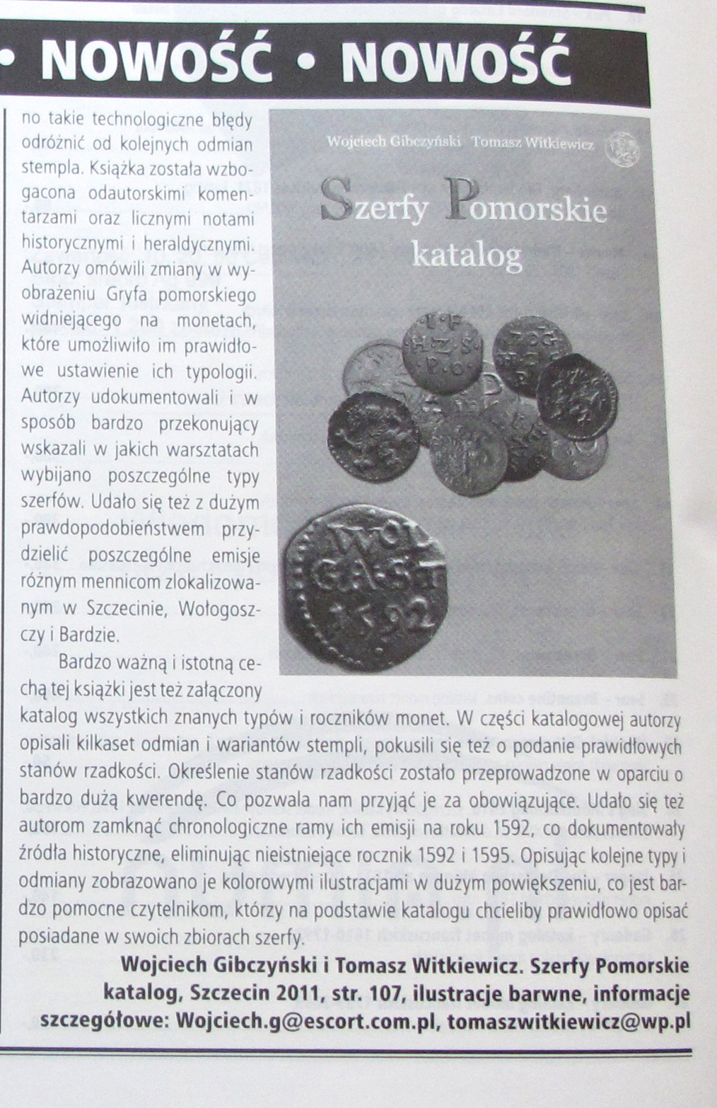 Recenzja Katalogu Szerfów w Biuletynie Numizmatycznym (2)